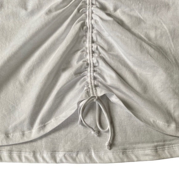 DSG center front cinched v-neck tank top women's XL pure white dolman sleeves - Picture 4 of 10